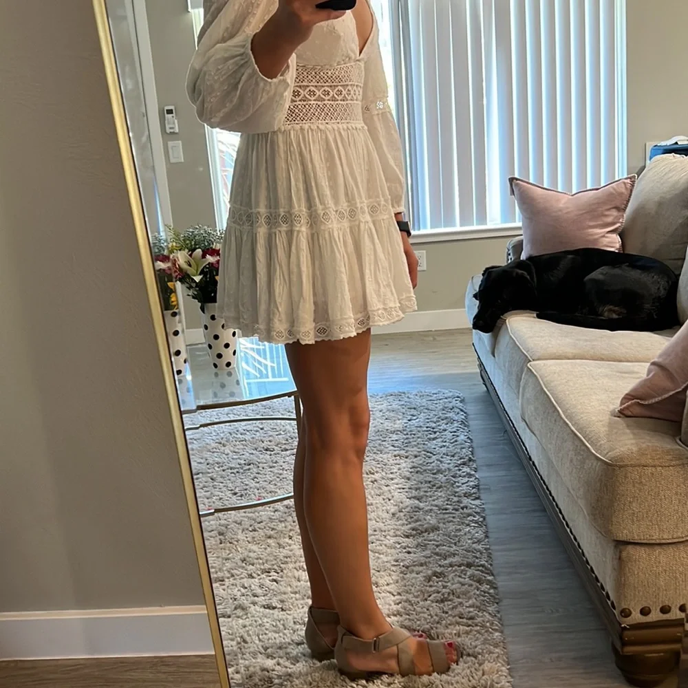 Free People White Lace dress size 2 - Picture 7 of 7